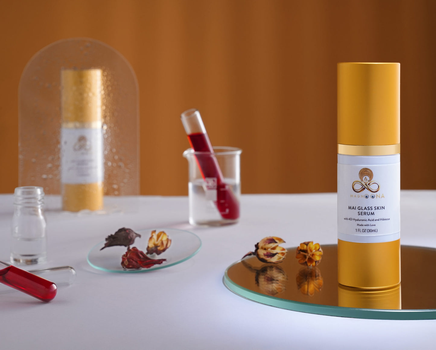 MAI GLASS SKIN SERUM with 4D Hyaluronic Acid and Hibiscus