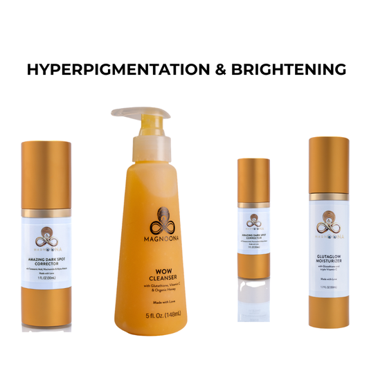 4-in-1 Hyperpigmentation & Brightening Skincare Bundle – Cleanser, Serum, Moisturizer & Treatment Set