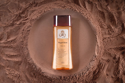 Royal Glow Body Oil, Mineral oil, Cocoa seed butter, Replenishing Moisturizers